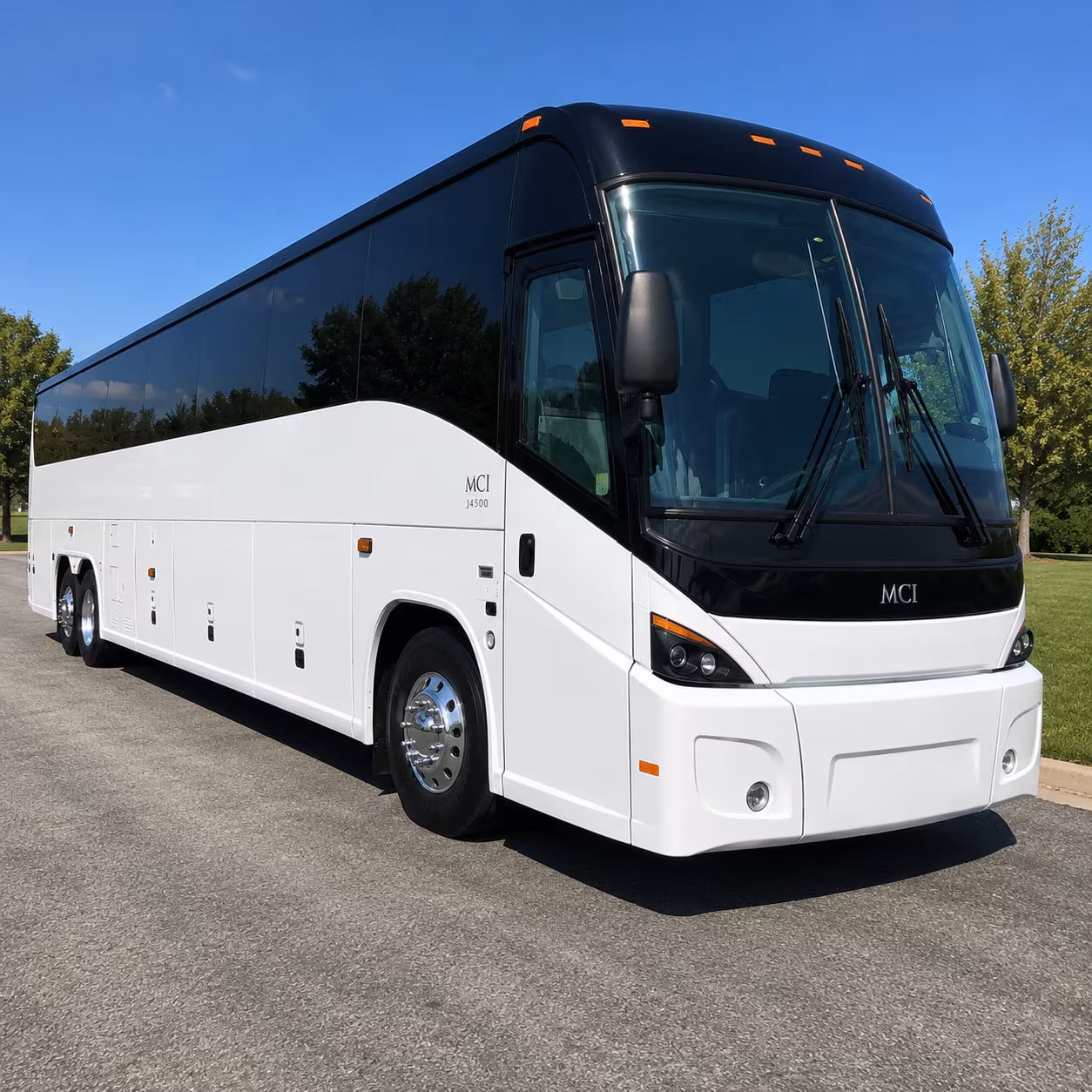 where charter buses pick up and drop off at den